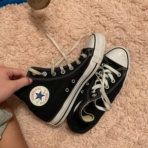 Black high top converse